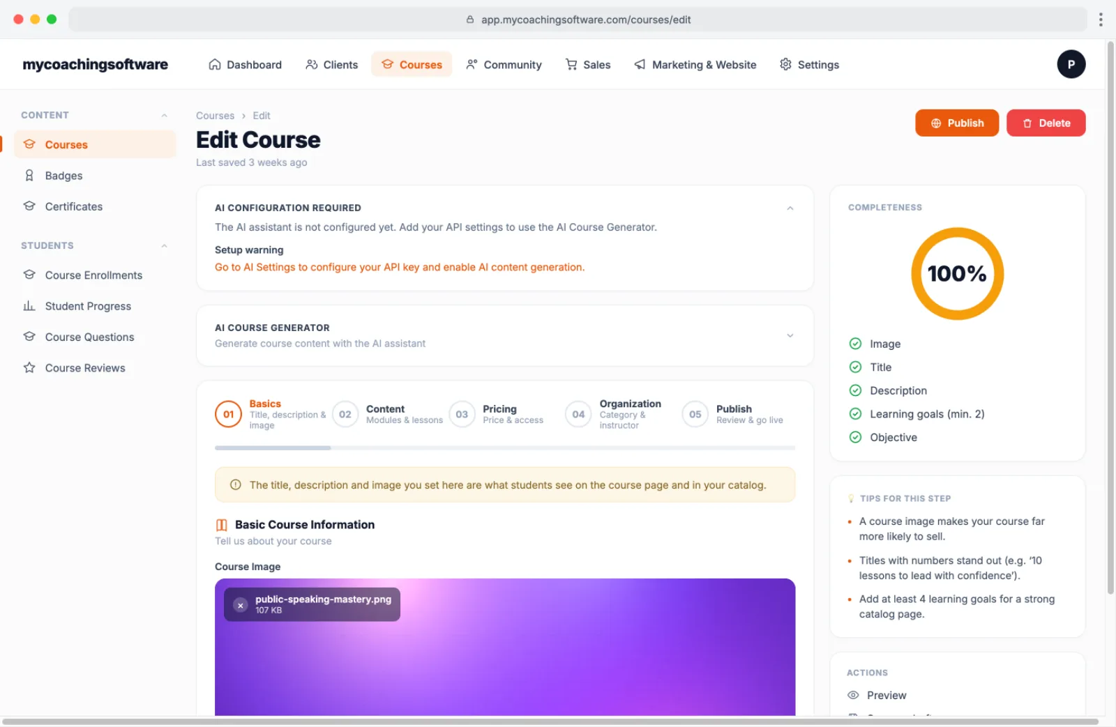 Courses