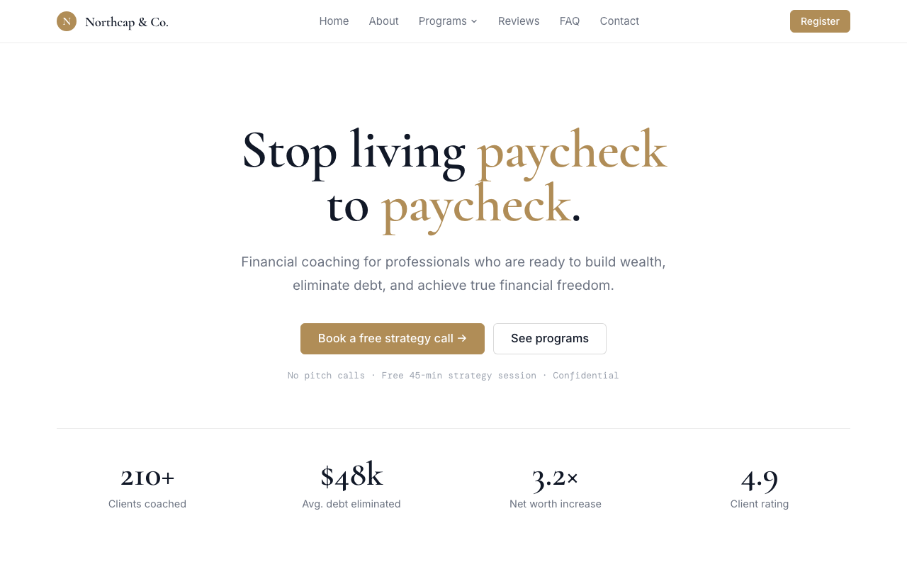 Financial coach